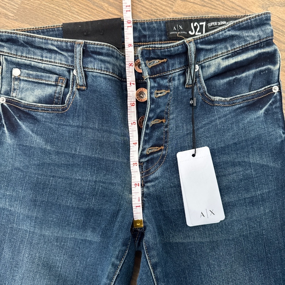 Armani Exchange Super Skinny Button Fly Jeans Size 26 - Picture 4 of 6